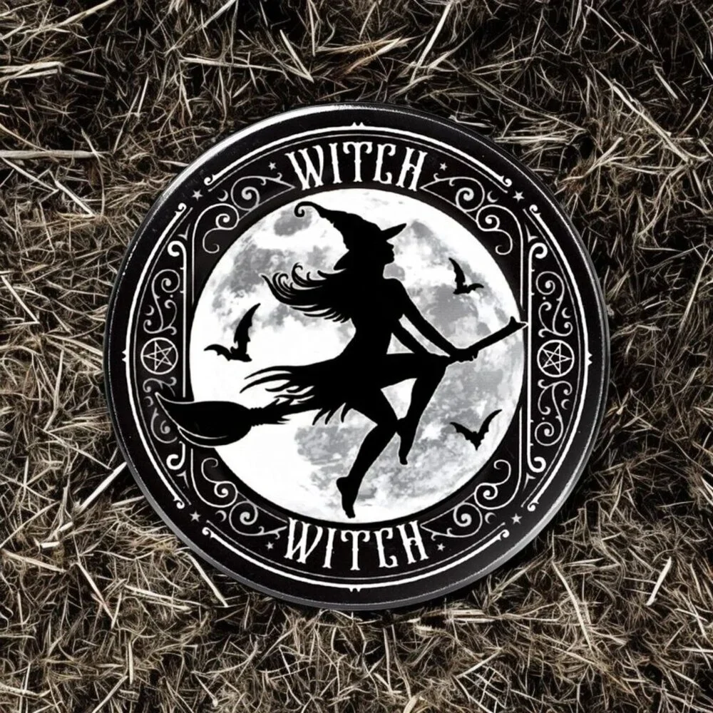 Alchemy Gothic ✦ Witch & Warlock Mug Set ✦ Black Fine Bone China Moon & Bat NWT